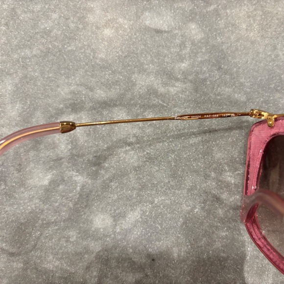 Miu Miu Glitter Sunglasses Pink Glitter - Picture 7 of 9